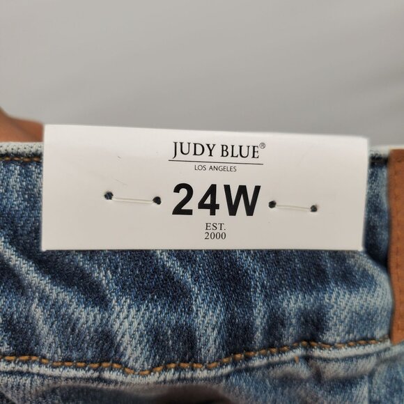 Judy Blue High Waist Jogger Jeans Denim Pants Women Size Plus 24W NWT Dark Wash - Picture 8 of 16